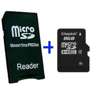 MS Pro Duo adapteris MicroSD 32GB PSP - adapteris un atmiņas karte