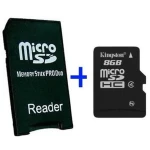MS Pro Duo adapteris MicroSD 8GB - PSP adapteris ar MicroSD 8GB
