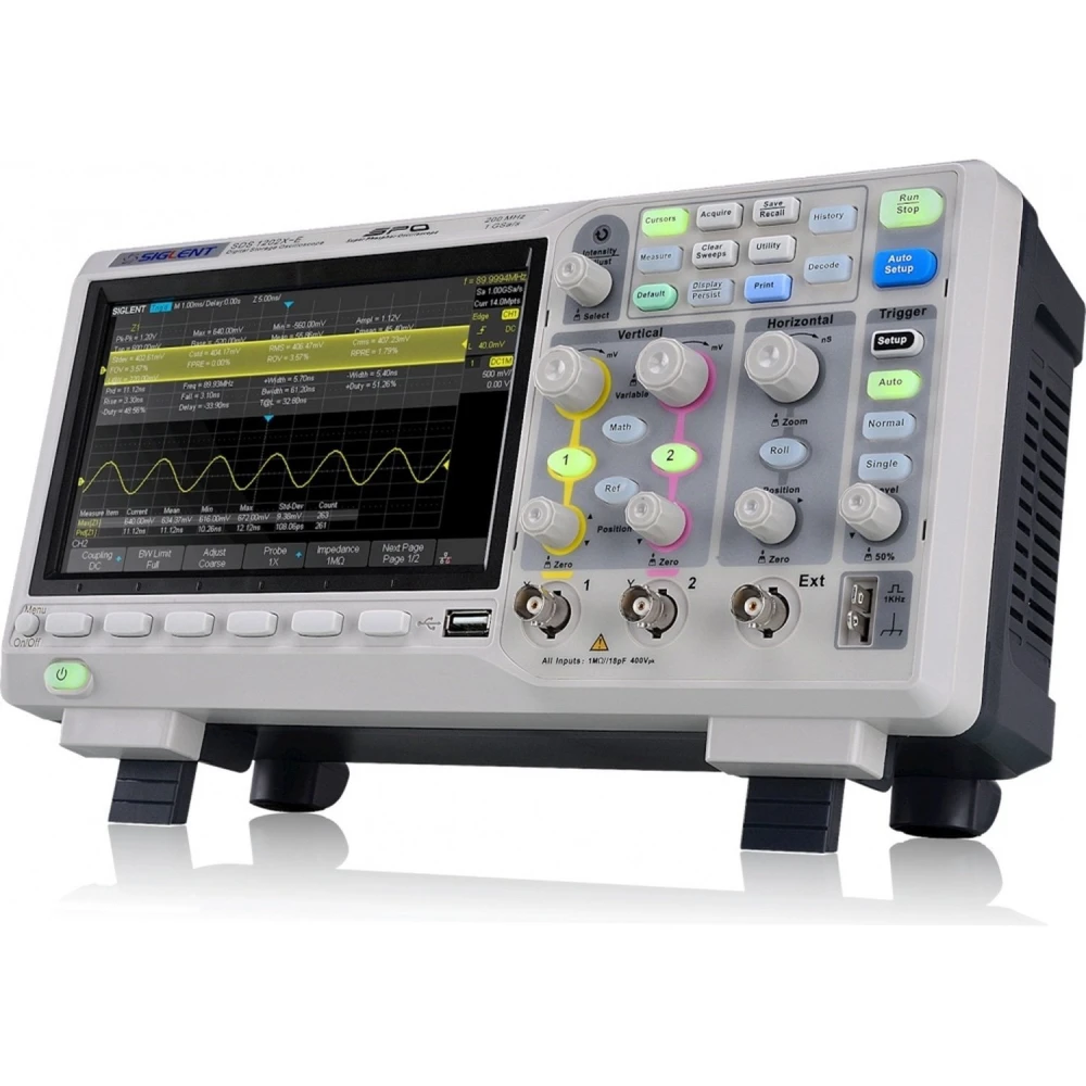 Siglent SDS1202X-E digitālais osciloskops 200 MHz ar 2 kanāliem