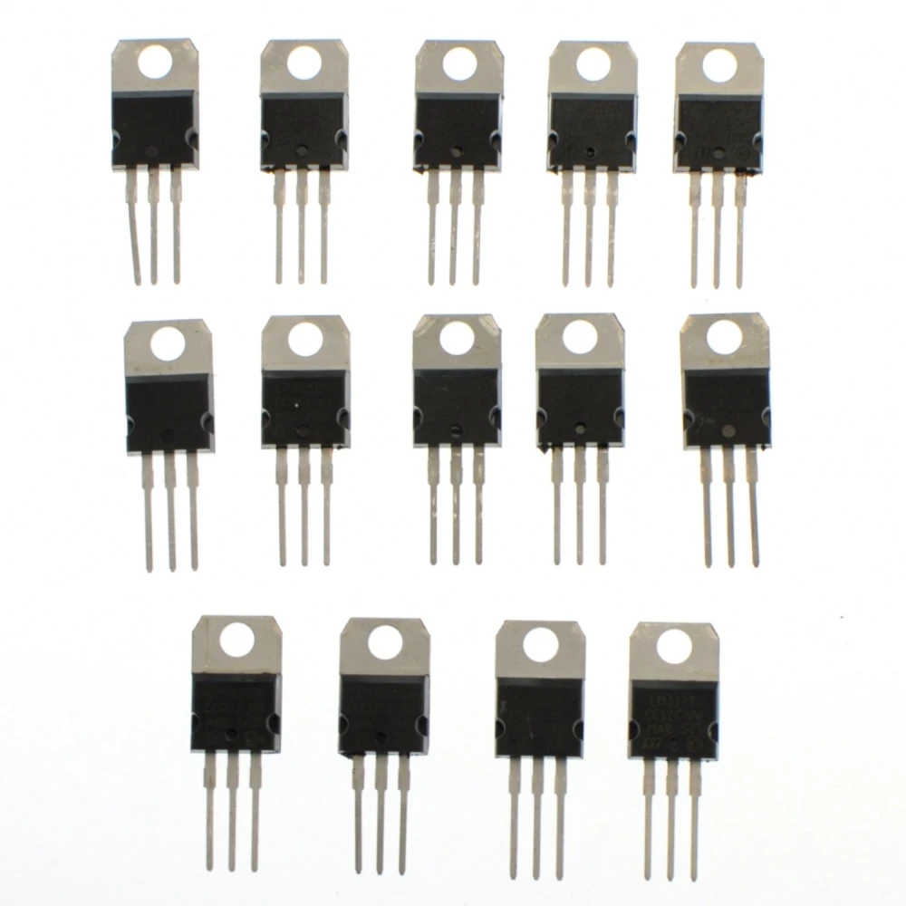 14 TO220 sprieguma stabilizatoru komplekts - L7805 līdz L7824 un LM317T