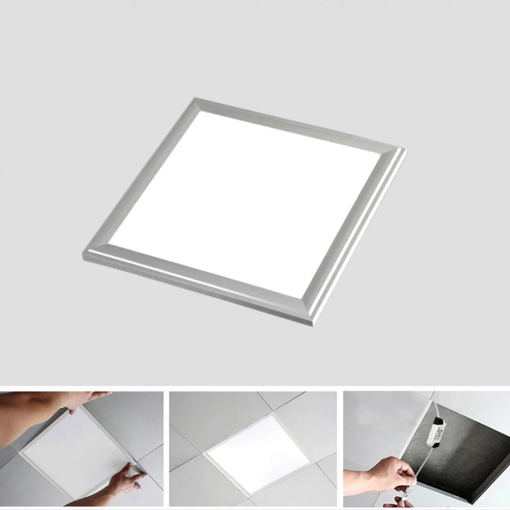 LED panelis Slim 30x30cm 12W sudraba rāmis 6000K