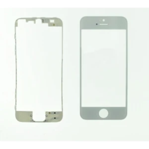 iPhone 5 balts stikla ekrāns ar līmplāksni remontam