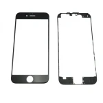 iPhone 6 melns stikla ekrāns ar līmējamu rāmi remontam