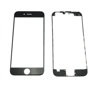 iPhone 6 melns stikla ekrāns ar līmējamu rāmi remontam