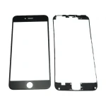 iPhone 6 Plus melns stikla ekrāns + līmējamais rāmis remontam