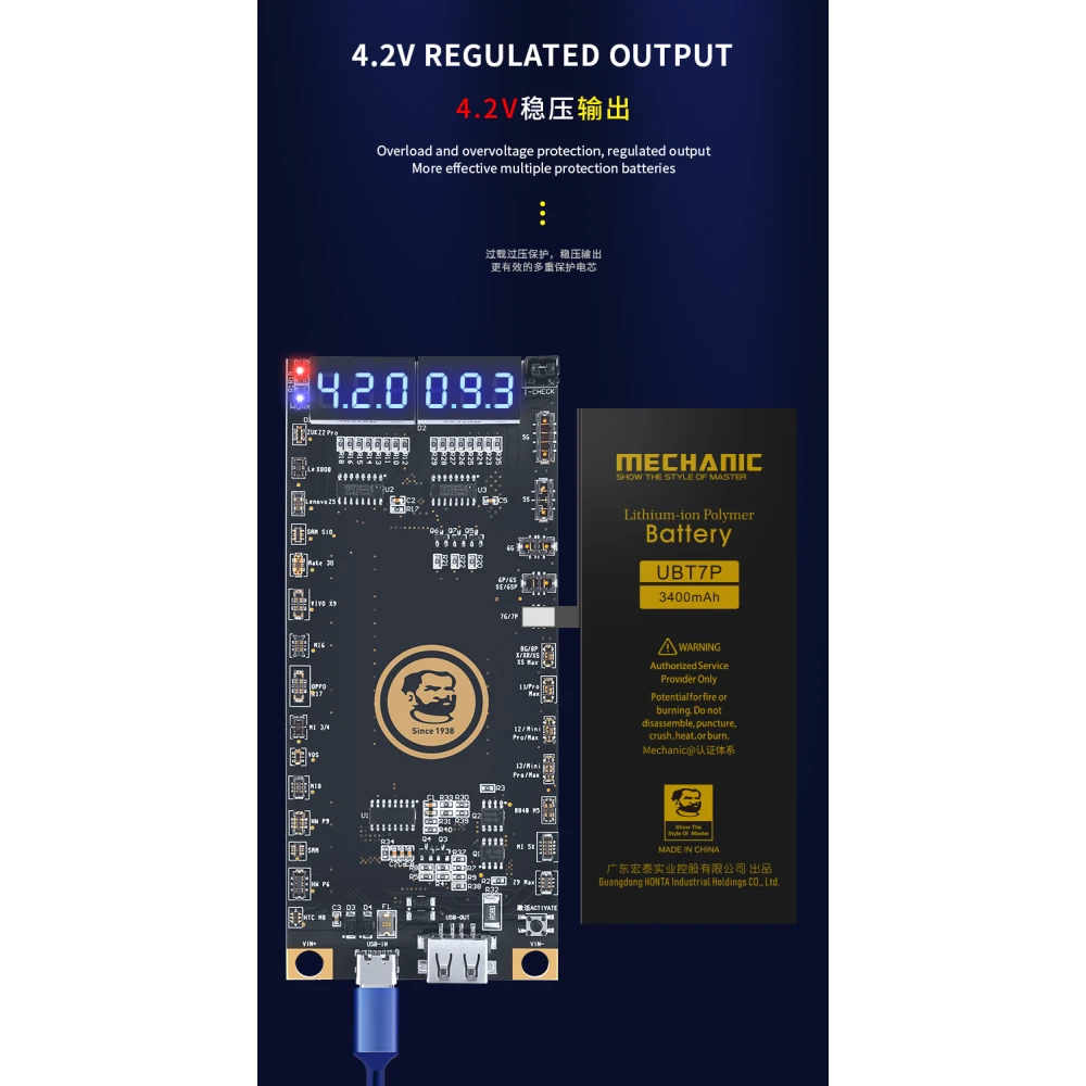 Mechanic BA27 akumulatora aktivācijas plate iPhone un Android