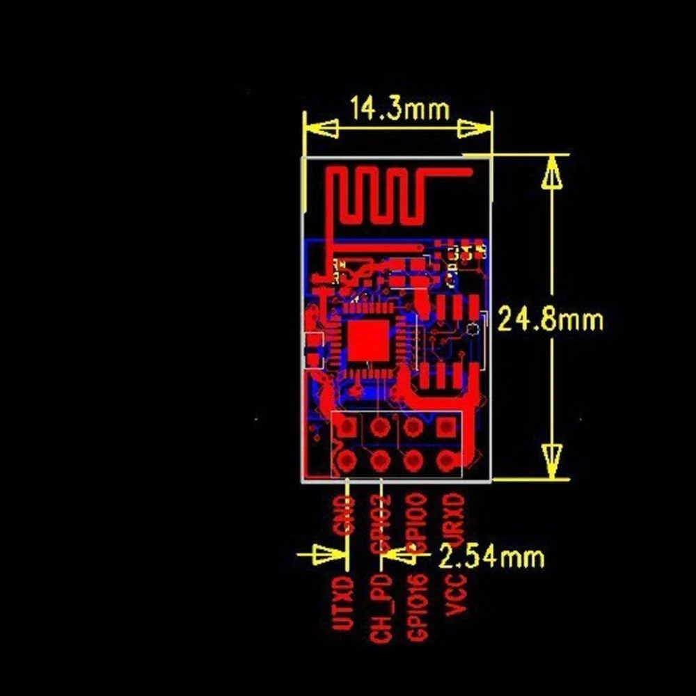 Placa compacta CC2530 con conexión para antena Zigbee