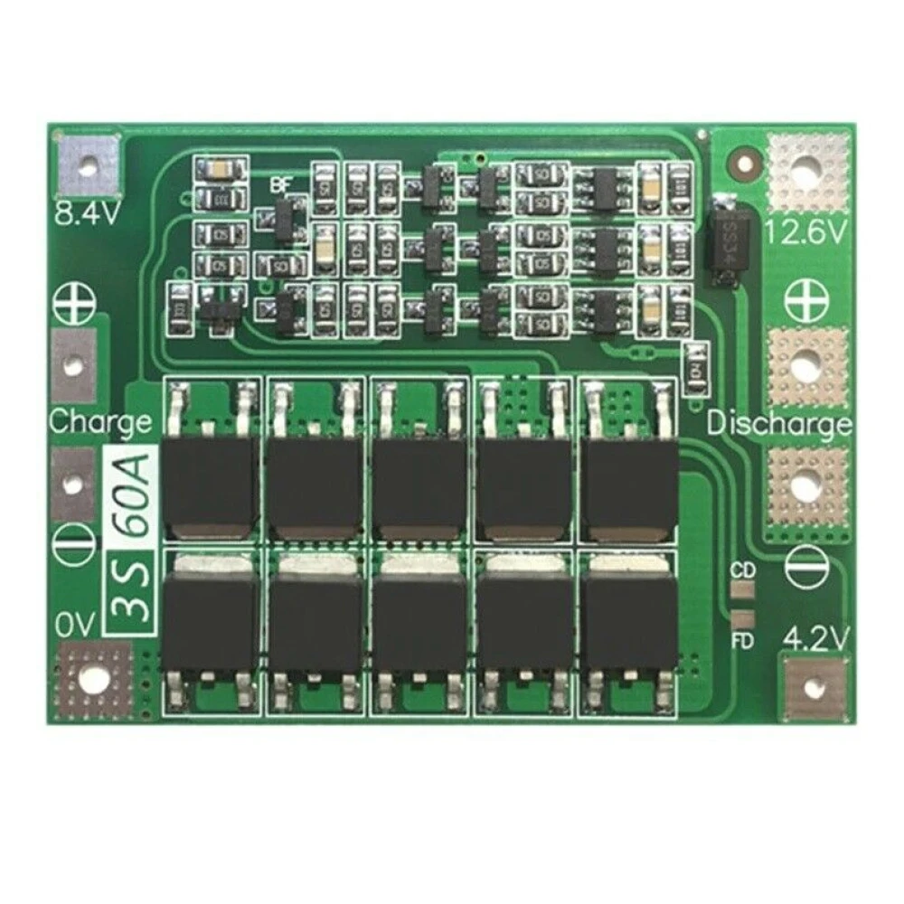 3S 60A PCB aizsardzības plate litija akumulatoram