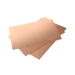 Vista frontal de placa PCB fibra de vidrio cobre 10x15cm satkit