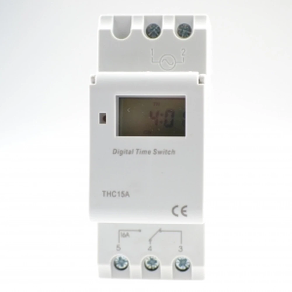 Digitālais taimeris THC15A 220V DIN ar 16A releju