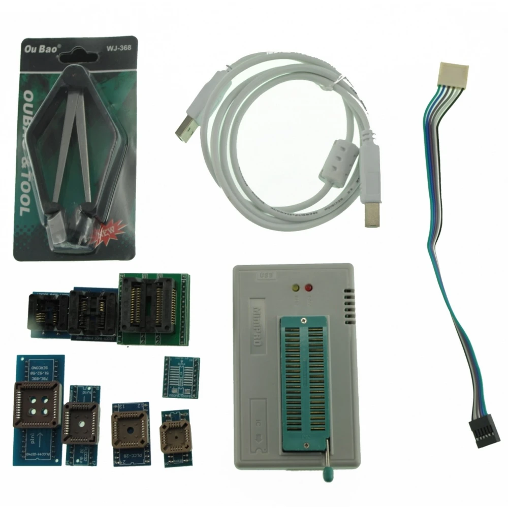 Universāls USB programmētājs Minipro TL866A ar ICSP un 5 ligzdām mikrokontrolleriem
