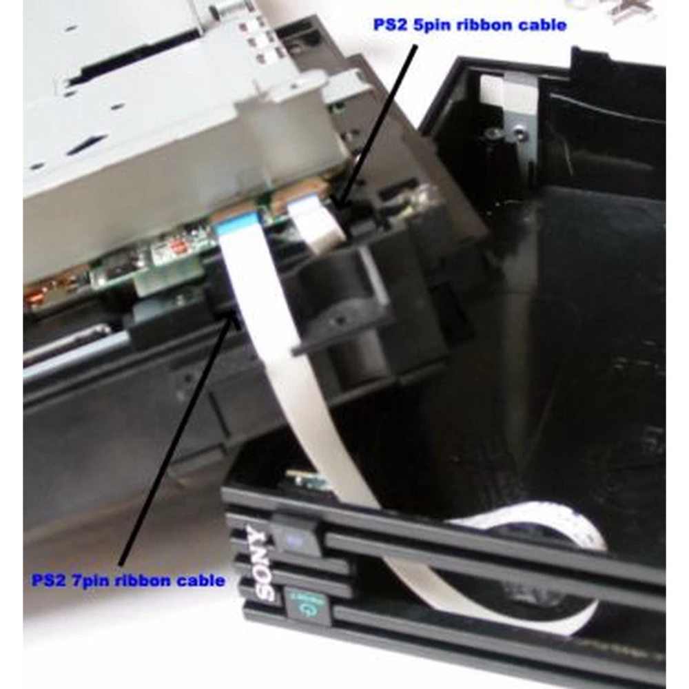 PS2 7pin Ribbon Cable Eject Reset V4 a V8 - PlayStation 2 rezerves daļa