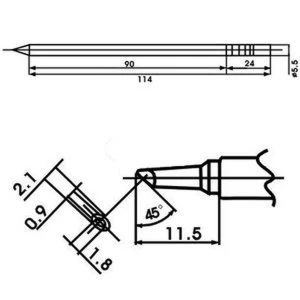 Aoyue LF-2BCM lodēšanas uzgalis ar iebūvētu rezistoru lodēšanas stacijām