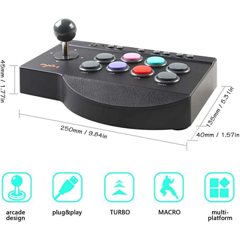 PXN 0082 arcade stick PS3 – daudzplatformu arcade joystick