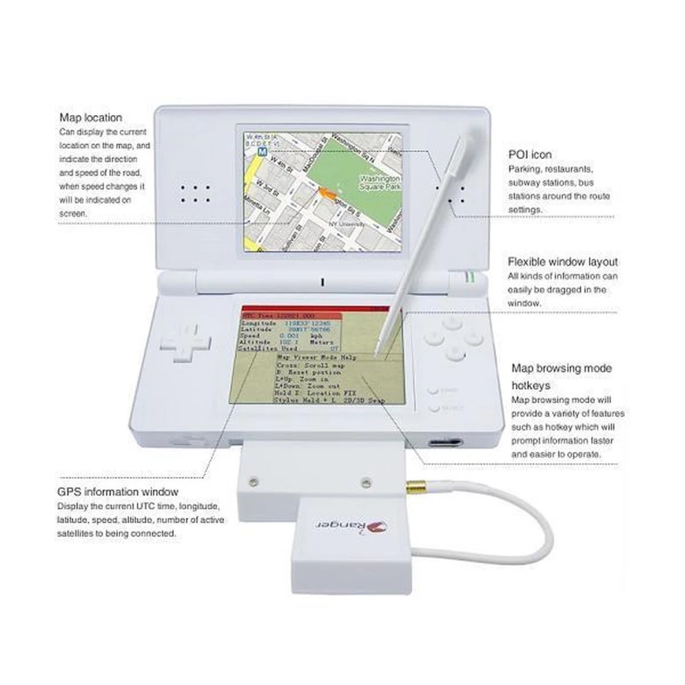Ranger NDS GPS System priekš Nintendo DS Lite