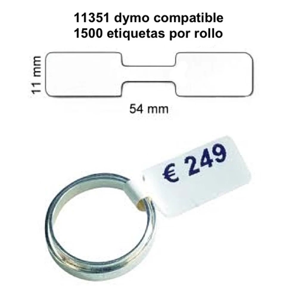 Dymo 11351 saderīgo etiķešu rullis - 1500 gab. 54x11mm