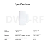 Bezvadu durvju un logu sensors SONOFF DW2 RF mājas signalizācijai