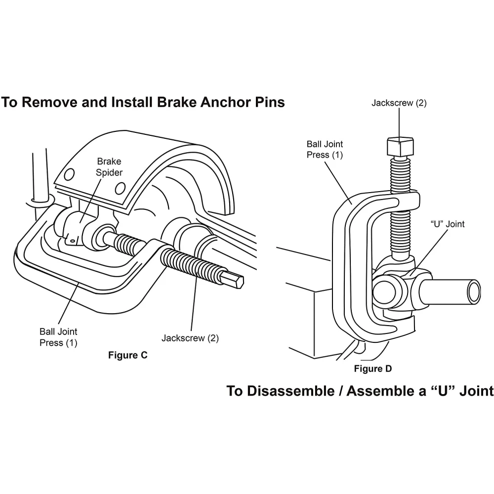10 daļu lodbalstu un silentbloku izspiedēja un uzstādītāja komplekts 4x4 apvidus auto