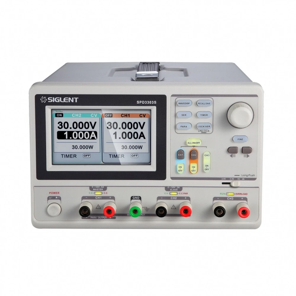Siglent SPD3303S laboratorijas barošanas avots 0-30V ar PC savienojumu