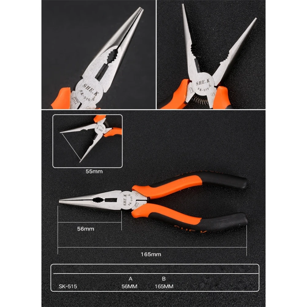 SK-515 165mm garie knaibles TSX TOOL ar ergonomisku rokturi