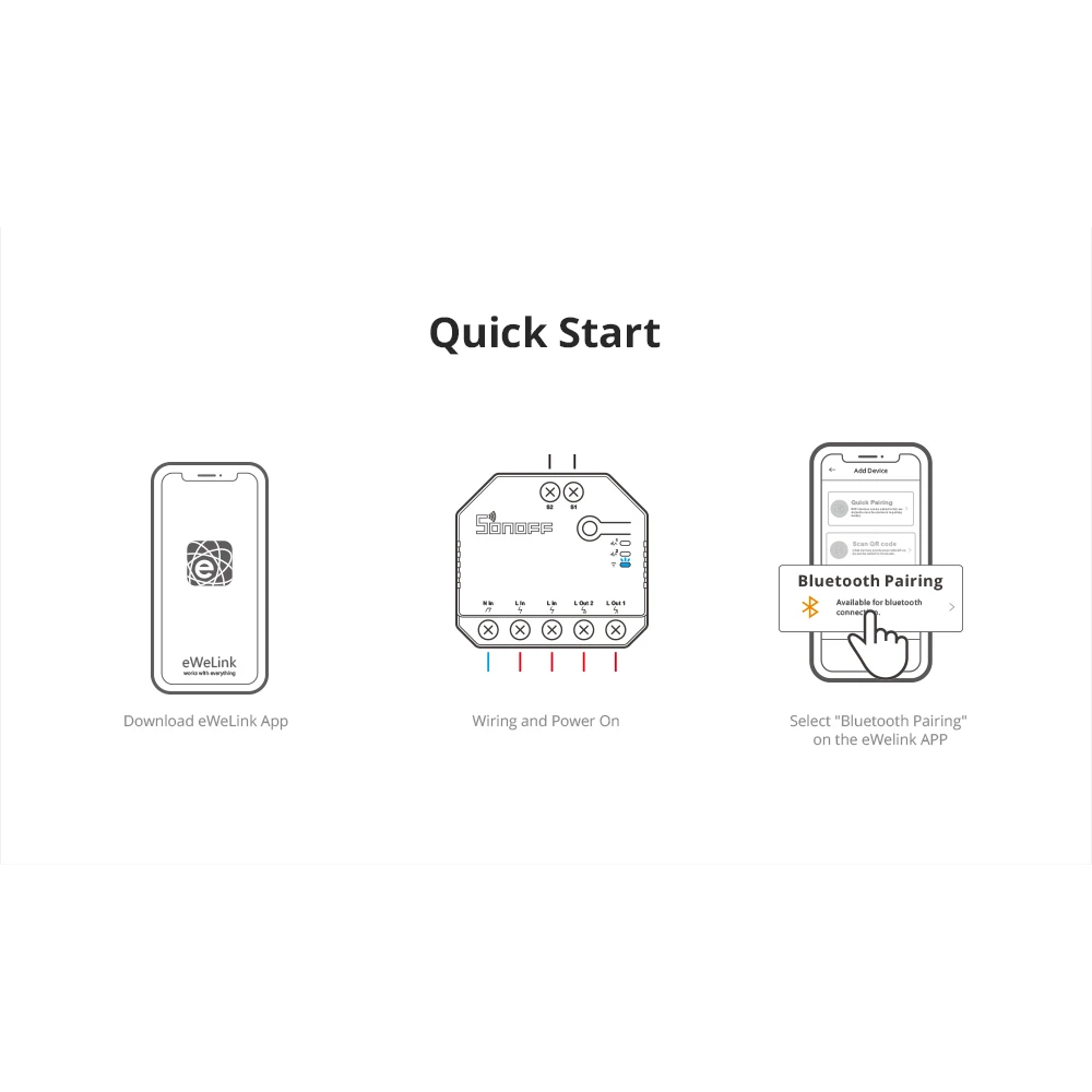 SONOFF DUAL R3 viedais divkāršais slēdzis ar jaudas mērīšanu