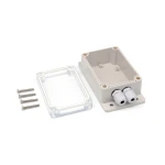Vista lateral de la caja impermeable Sonoff IP66 para domótica