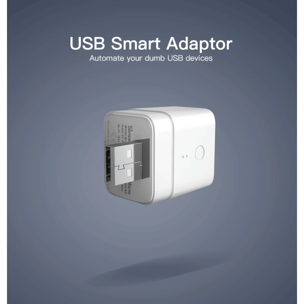 SONOFF Micro USB WiFi viedais adapteris attālinātai vadībai un automatizācijai