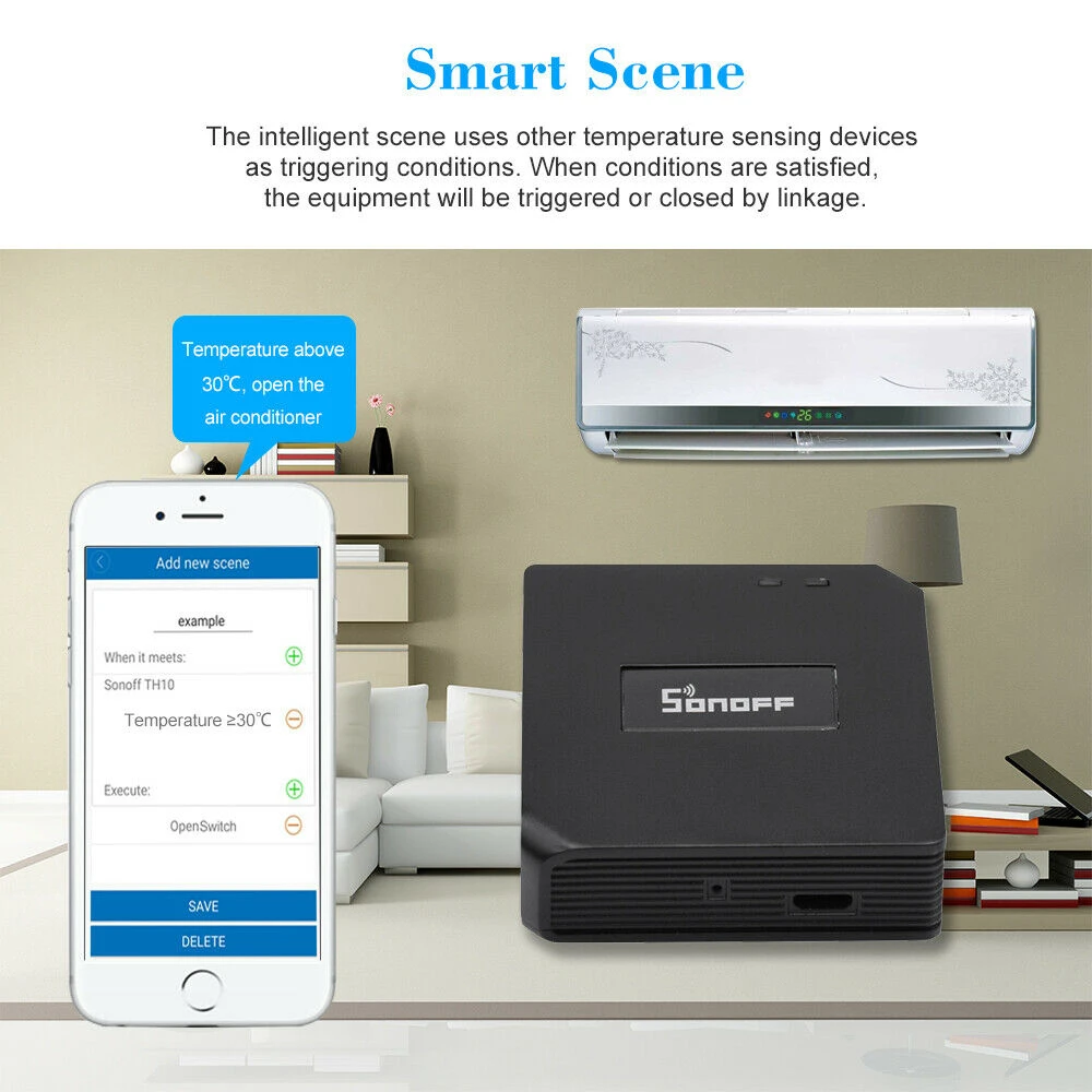 Sonoff RF Bridge 433MHz WiFi bezvadu tilts