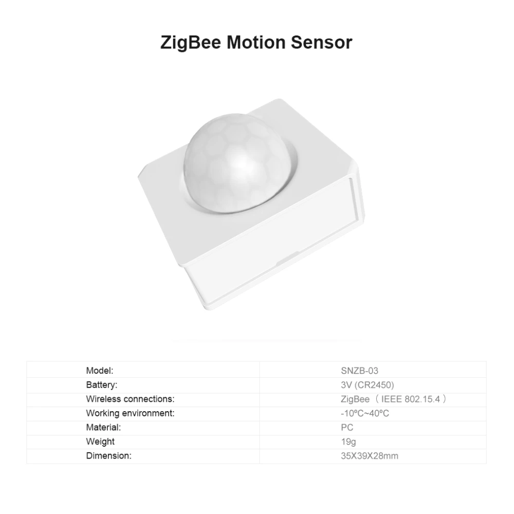 SONOFF SNZB-03 ZigBee kustības sensors