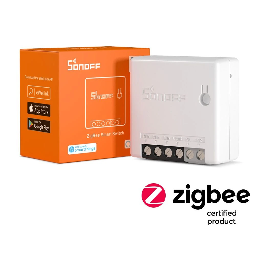 SONOFF ZBMINI ZigBee viedais mini slēdzis 2 virzienu apgaismojumam