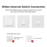 SONOFF ZBMINI ZigBee viedais mini slēdzis 2 virzienu apgaismojumam