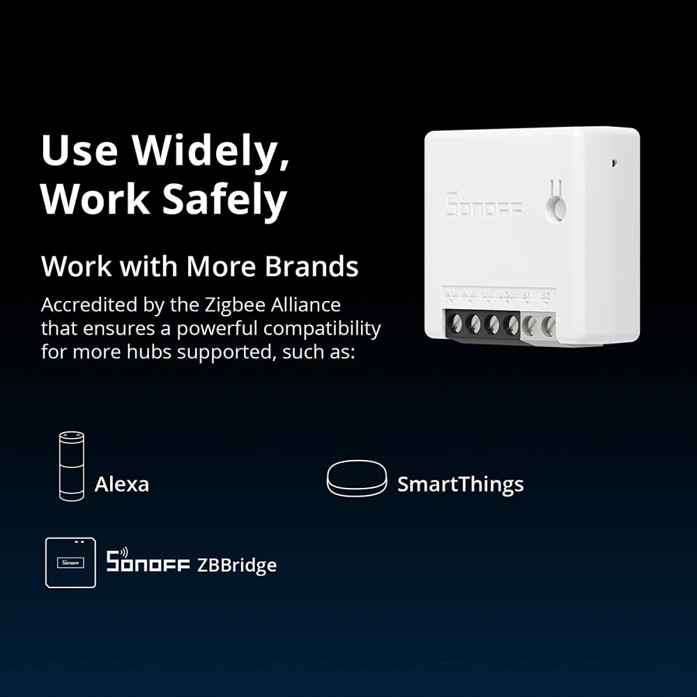 SONOFF ZBMINI ZigBee viedais mini slēdzis 2 virzienu apgaismojumam