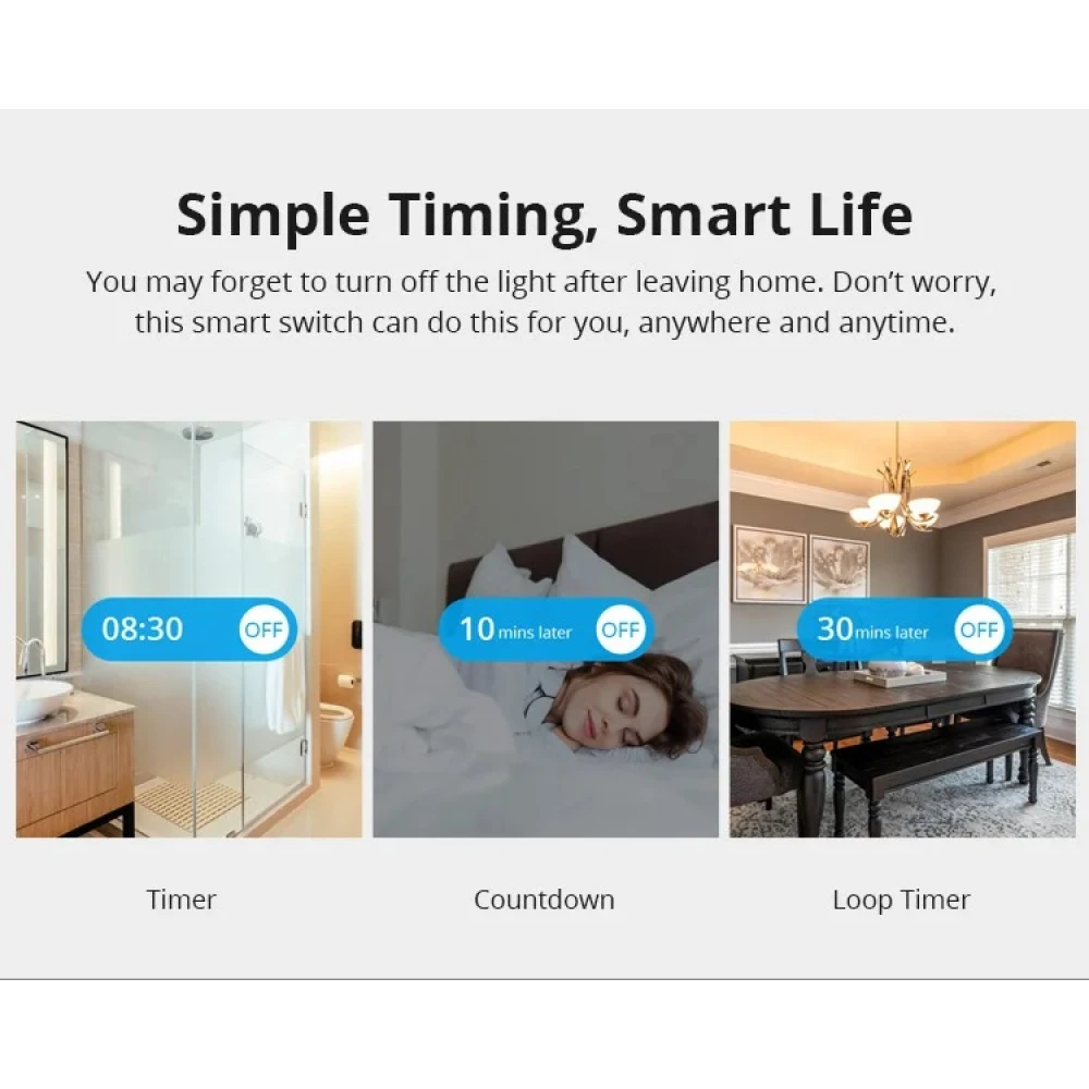SONOFF ZBMINI ZigBee viedais mini slēdzis 2 virzienu apgaismojumam