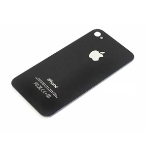 iPhone 4 melns stikla aizmugurējais vāciņš remontam un rezerves daļai