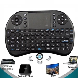 satkit Bezvadu tastatūra ar skārienpaliktni Android TV modelis T2 mini PC un media center