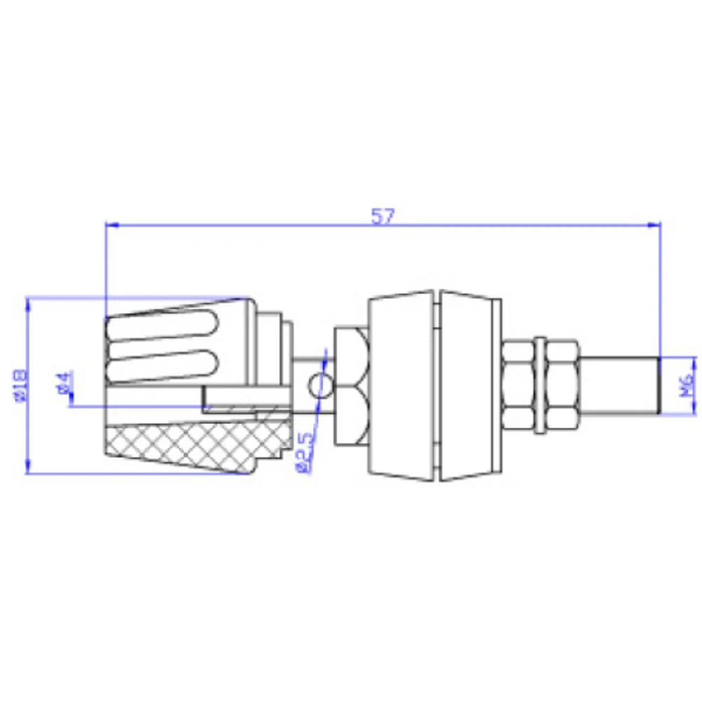 4mm sieviešu spailes sarkans melns 60V 50A Amass panelim