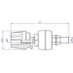 4mm sieviešu spailes sarkans melns 60V 50A Amass panelim