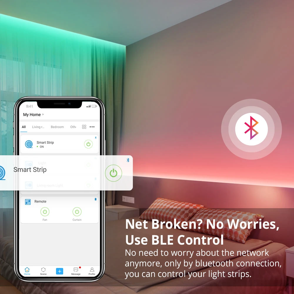SONOFF L2 Lite WiFi viedā LED lente 5 metri ar pulti un lietotni
