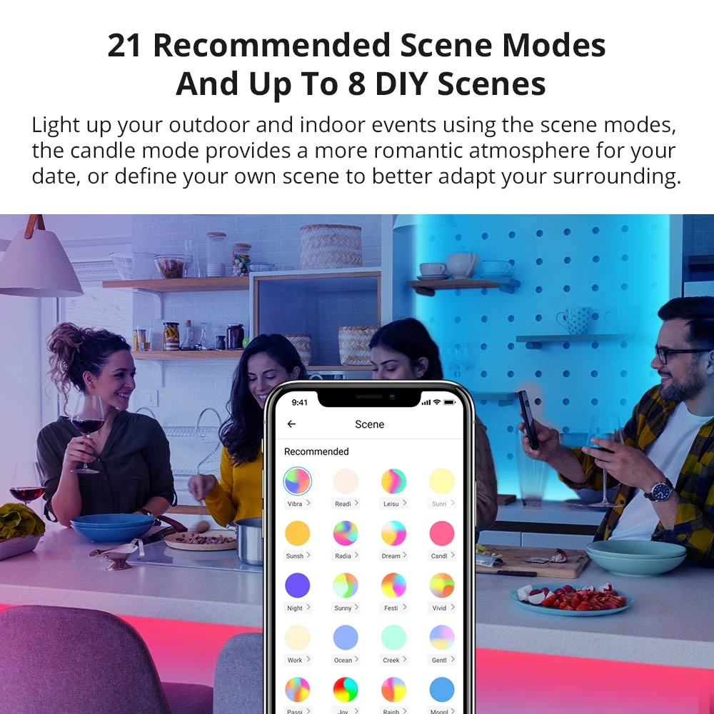 SONOFF L2 Lite WiFi viedā LED lente 5 metri ar pulti un lietotni
