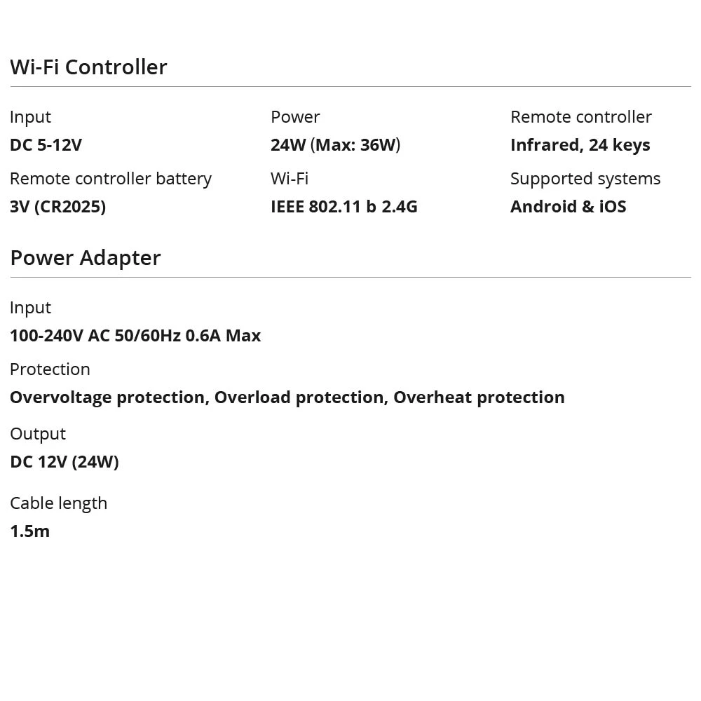 SONOFF L2 Lite WiFi viedā LED lente 5 metri ar pulti un lietotni