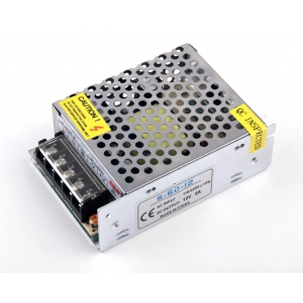 12V 5A 60W transformators - augstas kvalitātes AC uz DC barošanas bloks