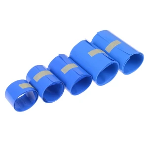satkit PVC termokompresijas caurule 1m x 210mm x 0.15mm bateriju blokam, zila