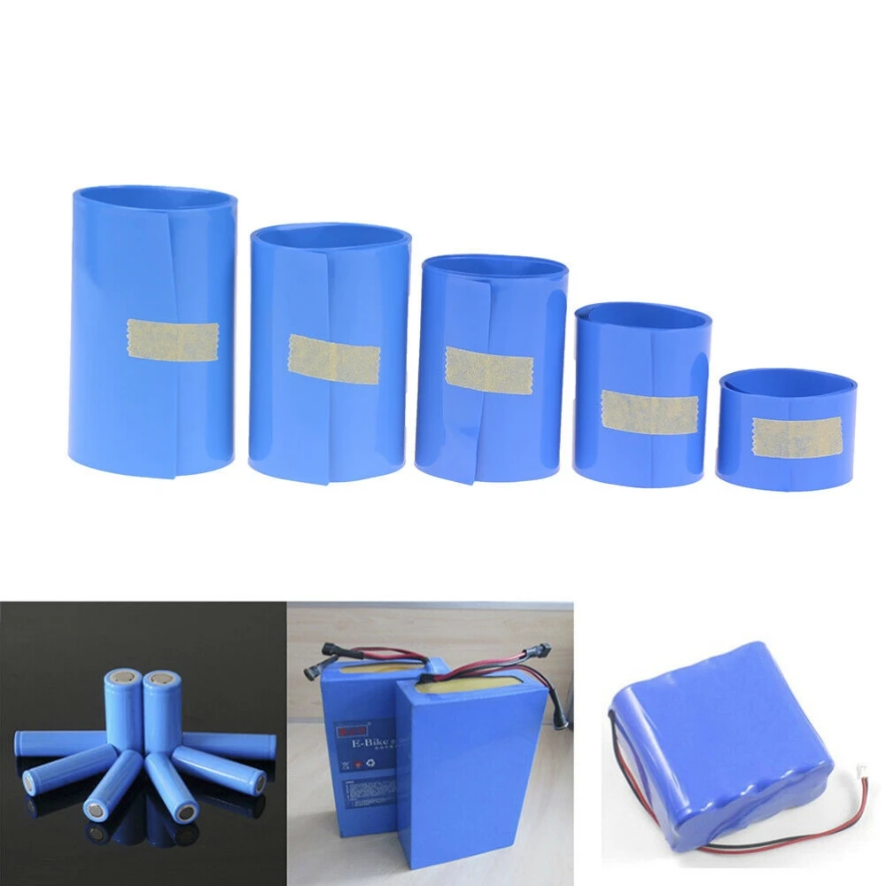 Tubo termoretráctil PVC 72mm para pack de baterías en uso con pistola de aire caliente