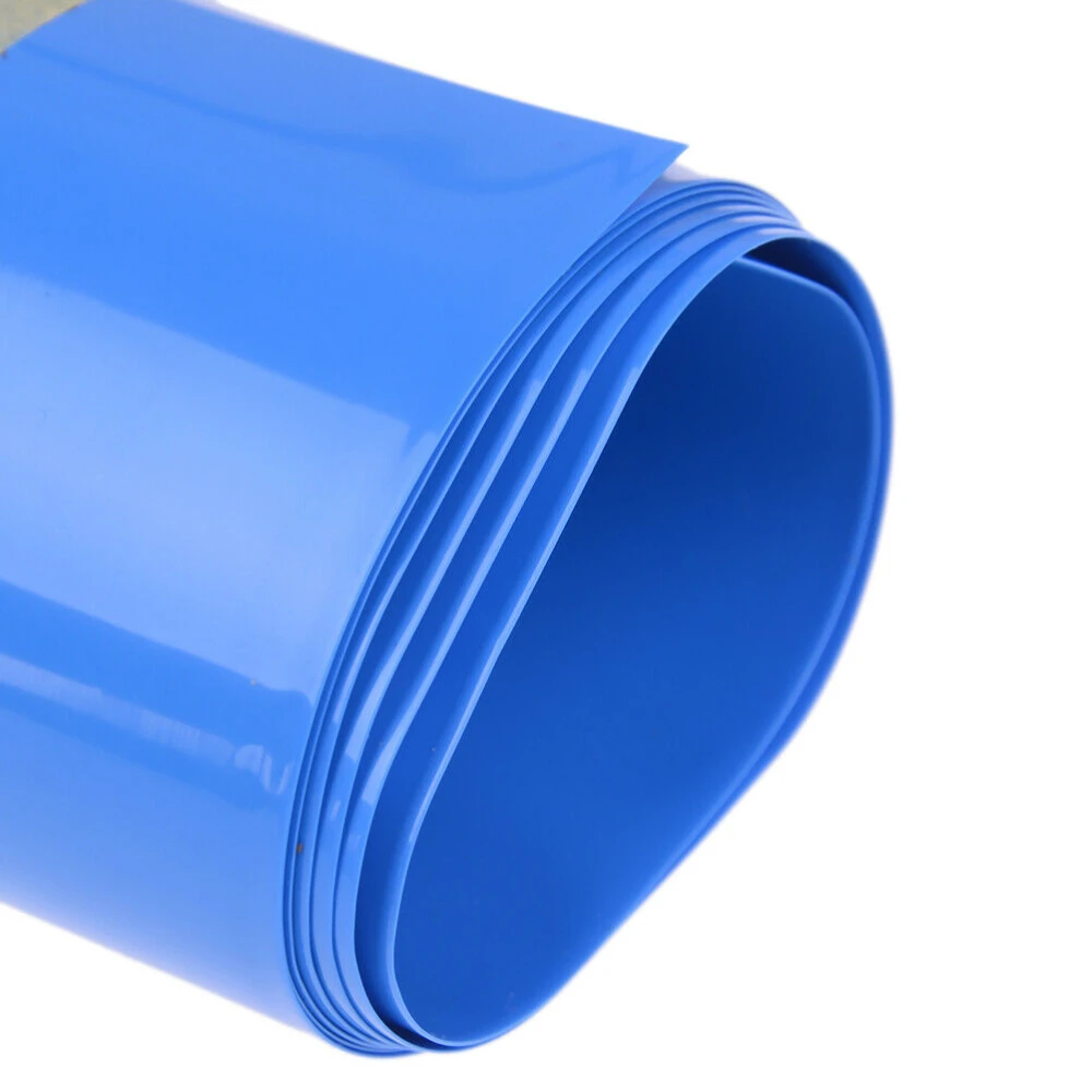 PVC termosarūkošā caurule bateriju blokam 1m x 280mm x 0.15mm zila