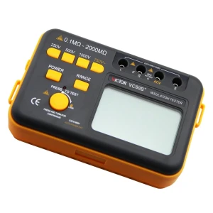 Victor VC60B+ izolācijas mērītājs CAT III 1000 V līdz 2000 MΩ