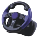 Sacīkšu stūre Playstation 2 ar pedāļiem un Dual Shock tehnoloģiju