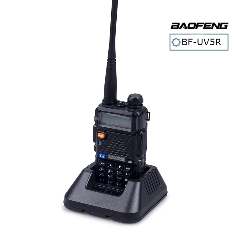 Baofeng UV-5R 8W rācija ar austiņu un VHF/UHF divjoslu