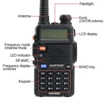 Baofeng UV-5R 8W rācija ar austiņu un VHF/UHF divjoslu