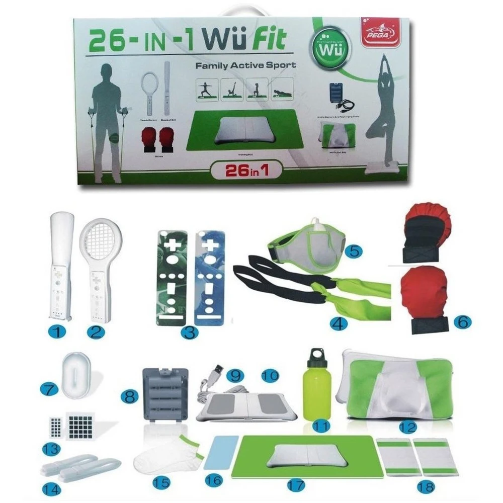 Wii Fit 26 in 1 Family Active Sports Pack - pilns piederumu komplekts